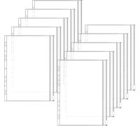 Pack Of 10 A4 Perforated Document Wallets,Transparent Folders With Zips,Folders With 11 Binding Holes For Documents,Jewellery And Cosmetics