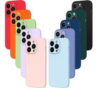 Pack Of 10 Cases For Iphone 14 Pro 6.1 Inch With Camera Protection, Ultra Thin Protective Silicone Shockproof Soft Flexible Tpu Anti-Scratch Bumper Cover ¿ 10 Colours