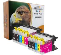 Pack Of 10 Compatible Ink Cartridges For Brother Lc-1220 Lc-1240 Dcp-J525 W Mfc-J430 W Mfc-J5910 Dw Mfc-J625 Dw Mfc-J6510 W Mfc-J6710 Dw Mfc-J6910 Dw