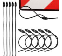 Pack Of 10 Elastic Bungee Straps Black For Warning Sign Bike Carrier Italy Pieces Of Elastic Bungee Straps With Hooks 50 Cm Camping Tent Curtains Extension Harness