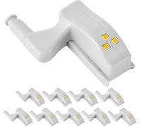 Pack Of 10 Led Hinge Lights For Cupboard Door Hinge, Special Lighting With Automatic Sensor, 12V Wireless Closet Light, Kitchen Light, Bedroom, Wardrobe, Led For Furniture
