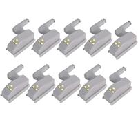 Pack Of 10 Led Hinged Lights With Sensor Cabinet Light, Battery Powered Auto Off Lighting Sensor For Kitchen Closet, Living Room, Bedroom, Wardrobe
