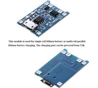 Pack of 10 Micro USB 5V 1A Battery Charger Module,Micro USB Interface + 6 Pieces 3.7V Battery Holder Plastic Case with Wire Leads