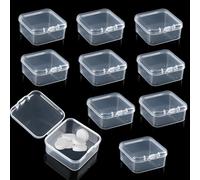 Pack Of 10 Practical Pill Boxes For Morning At Night-Small Size For On The Go,Personal Pill Organisers-Morning At Night. Fits In Any Trouser Pocket.