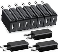 Pack Of 10 Usb Charger 5w 5v/1a Mini Ac Adapter For Iphone, Samsung, Mp3, Fan, Smartwatch And More