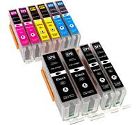 Pack Of 10 Xl Ink Cartridges Compatible With Canon Pgi-570 Cli-571 Ts 5050 5051 5052 5053 5055 6050 6051 6052 8050 8051 8052 8053 9050 055