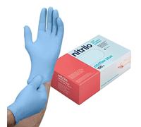 Pack Of 100 Disposable Nitrile Gloves Size M (Pack Of 100) Blue Nitrile Gloves (Latex Free) Ce Certificates En455 Food Gloves (Size M,Blue)