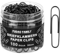 Pack Of 100 Large 50mm Vinyl Coated Paper Clips