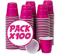 Pack of 100 Original Reusable Roses | American Shots 4cl Beer Pong | Premium Quality Shooters | Reusable Plastic Cups | Dishwasher Safe | OriginalCup