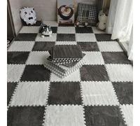 Pack of 12 EVA Foam Puzzle Mat Multicolor 30x30 cm(White+Gray)