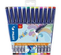 Pack Of 12 Frixion Fineliner - Frixion Fineliner - Erasable Writing Felt With Thermosensitive Ink - 12 Colours - Medium Tip