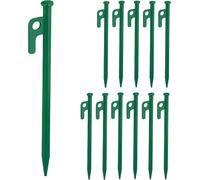 Pack Of 12 Heavy Duty Ground Pegs For Hard Floors,20 Cm,Steel,Heavy Duty Pegs For Camping,Green