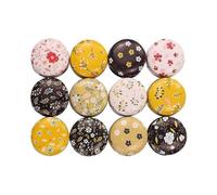 Pack of 12 Small Tin Jars with Lid, Round Tin,DIY Candle, Wedding, Party, Favours, Gifts (Small Flowers)