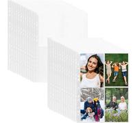 Pack Of 120 Pockets For Collector's Cards,Photo Page Protectors,Transparent Perforated A4 Sleeves For Album Folders (10.7 Cm X 15.2 Cm) (B)