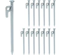 Pack Of 14 Heavy Duty Ground Pegs For Hard Floors,20 Cm,Steel,Heavy Duty Pegs For Camping,Silver