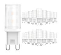 Pack of 18 Ampoule G9 LED Blanc Chaud 2700K 220-240V 2W, équivalen 20W 25W 28W halogène, CRI 85,Économie d'énergie, Base en céramique, Culot G9 Standard, 5Pcs
