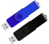 Pack of 2 64GB 64GB USB 2.0 Flash Drive with Keychain 64GB Waterproof Jump Drive Memory Stick