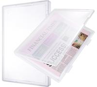 Pack Of 2 A4 Transparent Plastic Document Storage Boxes For Filing Documents Storage Paper Administrative Photos Puzzles