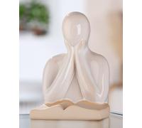 Pack of 2 Bookends, Porcelain, beige, PU 2, L. 12 cm, W. 13 cm, H. 19 cm