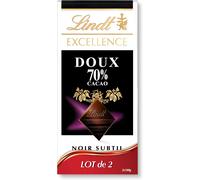 Pack Of 2 Excellence Black 70% Soft Cocoa Tablets-Dark Chocolate,2x100g