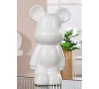 Pack of 2 Figure, Bear, Ceramics, white, PU 2, L. 11 cm, W. 14 cm, H. 26 cm