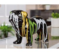 Pack of 2 Figure, Dog, Ceramics, black, PU 2, L. 10 cm, W. 22 cm, H. 16 cm