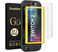 Pack of 2 Matte Tempered Glass Compatible with Nintendo Switch 2 Model 2025,with Free Installation Kit,Screen Protector-9H Glass-Scratch-Resistant-Bubble-Free