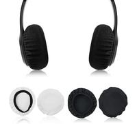 Pack of 2 Pairs of Hygienic Earphone Covers for 9 to 10.5 cm Earbuds, Prevents Dirt with Protective Ear Pads and Ear Pads in Black