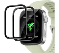 Pack Of 2 Tempered Glass For Huawei Watch Fit 3 Film, 3d Cover With Black Border Glass Protection, Anti-Scratch, Sensitive Touch Bubble-Free, Ultra Hd Huawei Watch Fit 3 Screen Protector