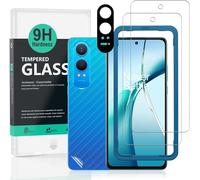 Pack Of 2 Tempered Glass For Oneplus Nord Ce4 Lite 5g 6.67 Inches, 9h Hardness Screen Protector, With 1 Piece Camera Protection, 1 Piece Rear Film, Easy To Install