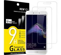 Pack Of 2 Tempered Glass Screen Protector Films For Huawei P8 Lite 2017, Bubble-Free Ultra Resistant (0.33 Mm Hd Ultra Transparent) 9h Hardness Glass