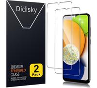 Pack Of 2 Tempered Glass Screen Protector For Samsung Galaxy A03, A02s, A03s, A04s, A04, 9h Hardness, No Bubbles, High Definition