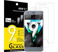 Pack Of 2 Tempered Glass Screen Protectors For Honor 9, Bubble-Free Ultra Resistant (0.33 Mm Hd Ultra Transparent) 9h Hardness Glass