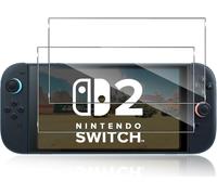 Pack of 2 Tempered Glass Screen Protectors for Nintendo Switch 2,9H Hardness Bubble-Free,Ultra HD Tempered Glass Film