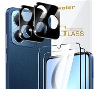 Pack Of 2 Tempered Glass Screen Protectors For Realme C63 / Realme C61, With 2 X Rear Camera Protectors, 9h Glass Hardness, Anti-Scratch, Bubble-Free