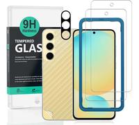 Pack Of 2 Tempered Glass Screen Protectors For Samsung Galaxy S25 5g 6.2-Inch, 9h Hardness Screen Protector, With 1 Piece Camera Protection, 1 Piece Back Film, Easy To Install