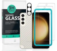 Pack Of 2 Tempered Glass Screen Protectors For Samsung Galaxy S25+ 5g 6.7-Inch, 9h Hardness Screen Protector, With 1 Piece Camera Protection, 1 Piece Back Film, Easy To Install