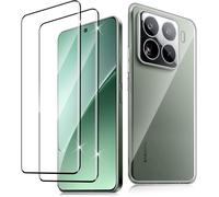 Pack Of 2 Tempered Glass Screen Protectors For Xiaomi 15 5g And 1 Case, 0.33 Mm Screen Protector, 9h Hardness, Hd Transparent Glass Protection, Shockproof Anti-Scratch Soft Tpu Bumper Cover