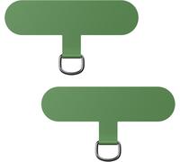 Pack Of 2 Universal Cord Patches - Turn Your Phone Case Into A Phone Chain, Ultra Thin Tpu Fits All Standard Phone Cases - Green