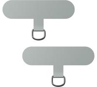 Pack Of 2 Universal Cord Patches - Turn Your Phone Case Into A Phone Chain, Ultra Thin Tpu Fits All Standard Phone Cases - Grey