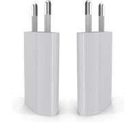 Pack Of 2 Usb Mains Chargers 5w Universal Wall Socket 1a Compatible With Ios Android Compact Phone Tablet Home Office White