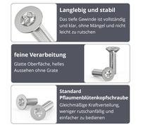 Pack of 20 countersunk screws M5 x 25 mm,M5 Torx 304 stainless steel,countersunk head screws with hexagon socket/Torx (ISR/TX) according to ISO 14581/DIN 965,for machines,appliances and