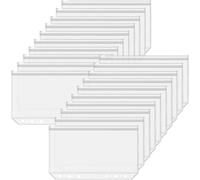Pack Of 20 Plastic Binder Pockets,A6 Plastic 6 Holes,Waterproof Folder For Documents,Notebooks,Cards,School Supplies,Office,Home