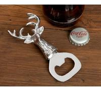 Pack of 24 Bottle opener, Deer motif, Aluminum, silver colored, PU 24, W. 5 cm, H. 11 cm