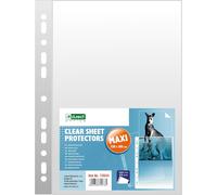 Pack Of 25 Perforated Document Sleeves 120 ?m/Micron Thickness: 0.12 Mm,238 X 305 Mm,Transparent Crystal