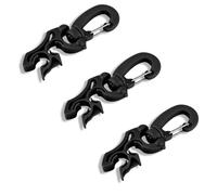 Pack of 3 Diving Hose Holder Clips, 360 Degree Rotation Scuba Diving Double Hose Holder with Clips Snorkeling Accessories (Black)