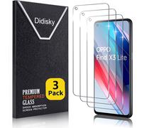 Pack Of 3 Tempered Glass Screen Protector Film For Oppo Find X3 Lite, 9h Hardness, No Bubbles, High Definition