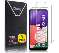 Pack Of 3 Tempered Glass Screen Protector For Samsung Galaxy A22 5g, 9h Hardness, No Bubbles, High Definition