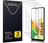 Pack Of 3 Tempered Glass Screen Protector For Samsung Galaxy A33 5g, Scratch Resistance, 9h Hardness, No Bubbles, High Definition