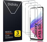 Pack Of 3 Tempered Glass Screen Protector For Samsung Galaxy A53 5g, Scratch Resistance, 9h Hardness, No Bubbles, High Definition